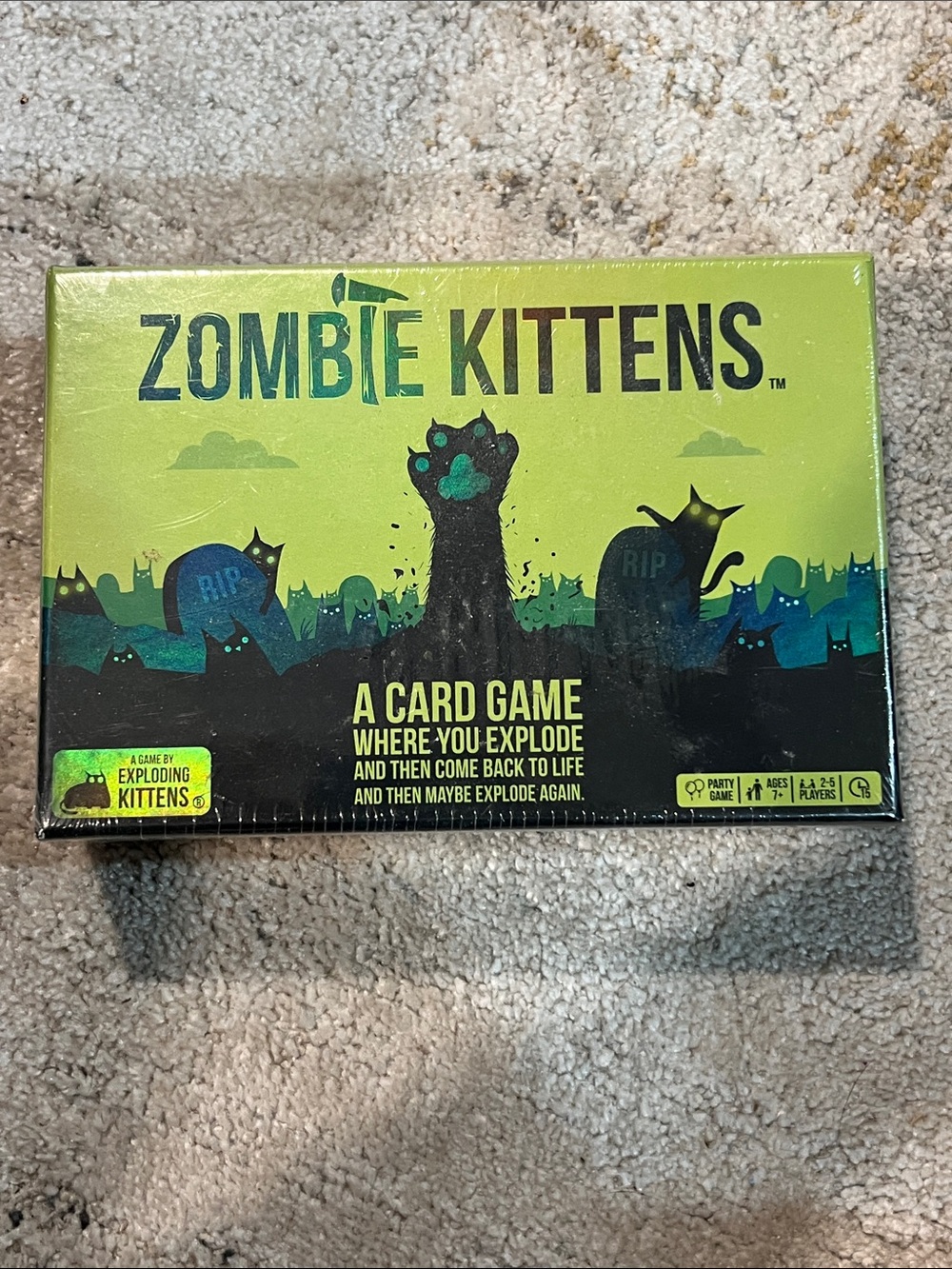 Exploding Kittens Zombie Kittens, 2-5 Players, Ages 7+ Card Game z25